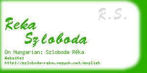 reka szloboda business card